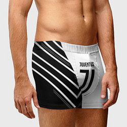 Трусы-боксеры мужские Ювентус полосы геометрия текстура, цвет: 3D-принт — фото 2
