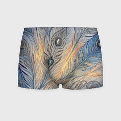 Мужские трусы Синие перья с самоцветами