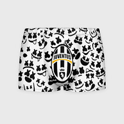 Трусы-боксеры мужские Маршмеллоу x Ювентус, цвет: 3D-принт