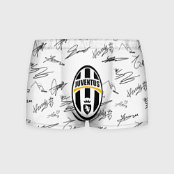 Трусы-боксеры мужские Ювентус автографы текстура, цвет: 3D-принт