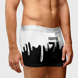 Трусы-боксеры мужские Ювентус жидкие краски, цвет: 3D-принт — фото 2