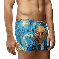 Трусы-боксеры мужские Ленин Ван Гога, цвет: 3D-принт — фото 2