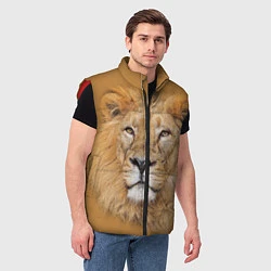 Мужской жилет Царский лев, цвет: 3D-красный — фото 2