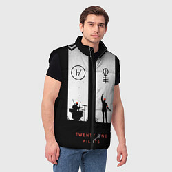 Мужской жилет Twenty One Pilots: Lines, цвет: 3D-черный — фото 2