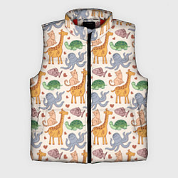 Мужской жилет Летние зверьки, цвет: 3D-красный
