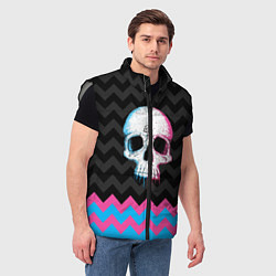 Мужской жилет Colored Skull, цвет: 3D-светло-серый — фото 2