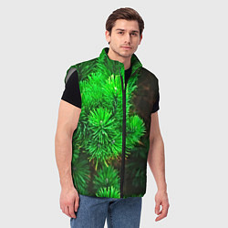 Мужской жилет Зелёная ель, цвет: 3D-светло-серый — фото 2