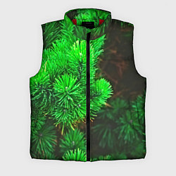 Мужской жилет Зелёная ель, цвет: 3D-красный