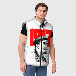 Мужской жилет Ленин 1917, цвет: 3D-светло-серый — фото 2