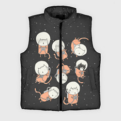 Мужской жилет Космические котики, цвет: 3D-черный