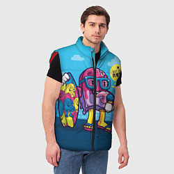 Мужской жилет Летнее мороженное, цвет: 3D-красный — фото 2