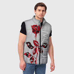 Мужской жилет Depeche Mode: Red Rose, цвет: 3D-черный — фото 2