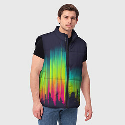 Мужской жилет Северное сияние, цвет: 3D-черный — фото 2