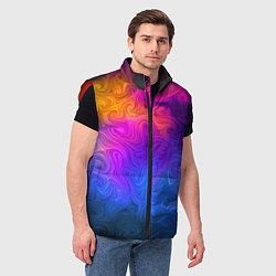 Мужской жилет Узор цвета, цвет: 3D-красный — фото 2