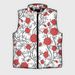 Мужской жилет Сад из Роз, цвет: 3D-черный