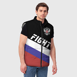 Мужской жилет Fight Russia, цвет: 3D-светло-серый — фото 2