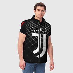 Мужской жилет FC Juventus: Black Lines, цвет: 3D-красный — фото 2