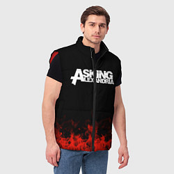 Мужской жилет Asking Alexandria: Flame, цвет: 3D-красный — фото 2