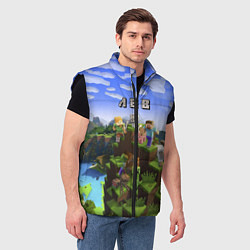 Мужской жилет Майнкрафт: Лев, цвет: 3D-черный — фото 2