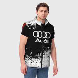 Мужской жилет Audi: Black Spray, цвет: 3D-красный — фото 2