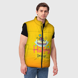 Мужской жилет Happy Birthday, цвет: 3D-черный — фото 2