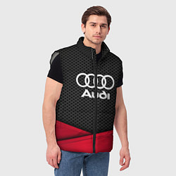 Мужской жилет Audi: Grey Carbon, цвет: 3D-светло-серый — фото 2