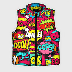 Мужской жилет Слова из комиксов, цвет: 3D-черный