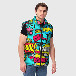 Мужской жилет Кислотный поп-арт, цвет: 3D-светло-серый — фото 2
