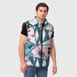 Мужской жилет Нежная геометрия, цвет: 3D-красный — фото 2