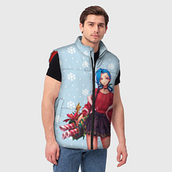Мужской жилет New Year Jinx, цвет: 3D-красный — фото 2