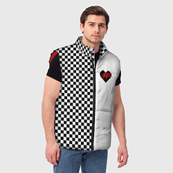 Мужской жилет ФРЕНДЗОНА: Шахматы, цвет: 3D-красный — фото 2