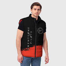 Мужской жилет 21 Pilots: Red & Black, цвет: 3D-красный — фото 2