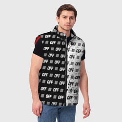 Мужской жилет Off-White: Black & White, цвет: 3D-красный — фото 2