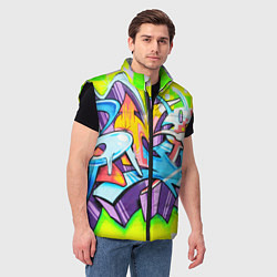 Мужской жилет Неоновая кислота, цвет: 3D-черный — фото 2