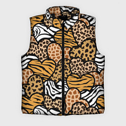 Мужской жилет Сердца из шкур африканских животных