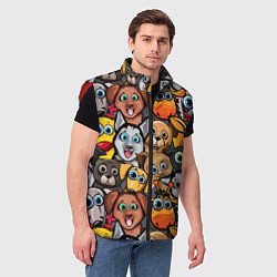 Мужской жилет Веселые собаки, цвет: 3D-красный — фото 2