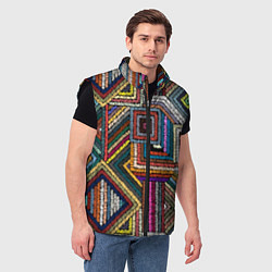 Мужской жилет Этнический ковровый орнамент, цвет: 3D-черный — фото 2
