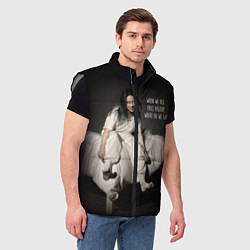 Мужской жилет Billie Eilish: Bad Guy, цвет: 3D-светло-серый — фото 2