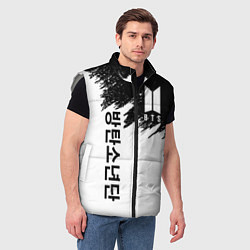 Мужской жилет BTS: White & Black, цвет: 3D-светло-серый — фото 2