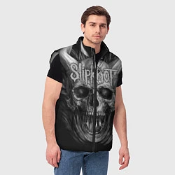 Мужской жилет Slipknot: Devil Skull, цвет: 3D-светло-серый — фото 2