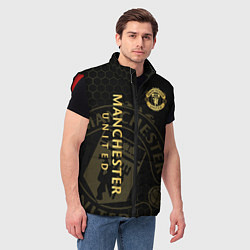 Мужской жилет Манчестер Юнайтед - team coat of arms, цвет: 3D-красный — фото 2