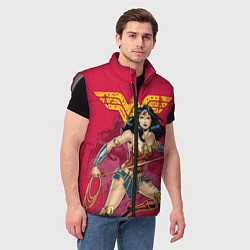Мужской жилет Wonder Woman, цвет: 3D-светло-серый — фото 2