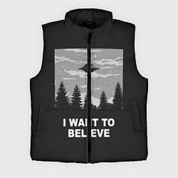 Мужской жилет I want to believe, цвет: 3D-черный