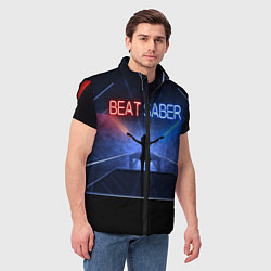 Мужской жилет Beat Saber, цвет: 3D-красный — фото 2