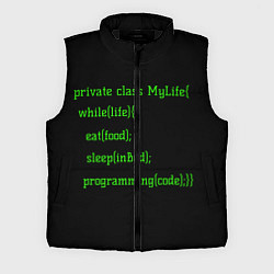 Мужской жилет Жизнь программиста, цвет: 3D-черный