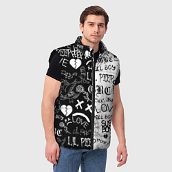 Мужской жилет LIL PEEP LOGOBOMBING, цвет: 3D-черный — фото 2