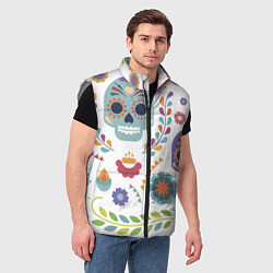 Мужской жилет Мексиканские мотивы, цвет: 3D-светло-серый — фото 2