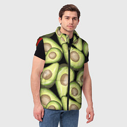 Мужской жилет Avocado background, цвет: 3D-красный — фото 2