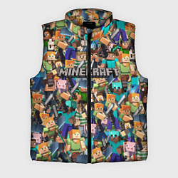 Мужской жилет MINECRAFT ПЕРСОНАЖИ, цвет: 3D-светло-серый