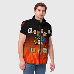 Мужской жилет Король и Шут, цвет: 3D-красный — фото 2